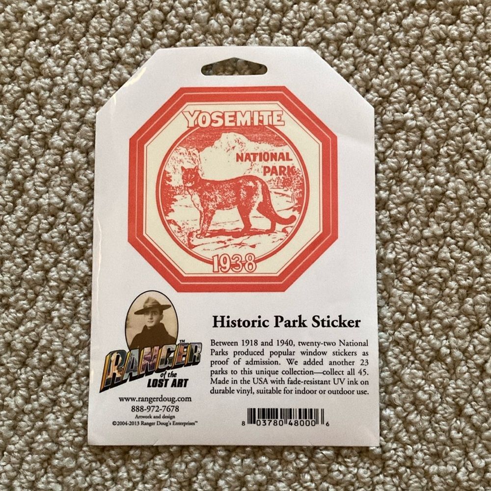 Yosemite California National Park Historic Sticker Large Graphic Parks Project